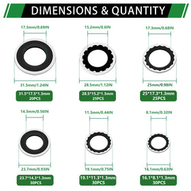 Close-up of Japtend NBR and zinc-plated washers showing texture and finish for reliable oil resistance