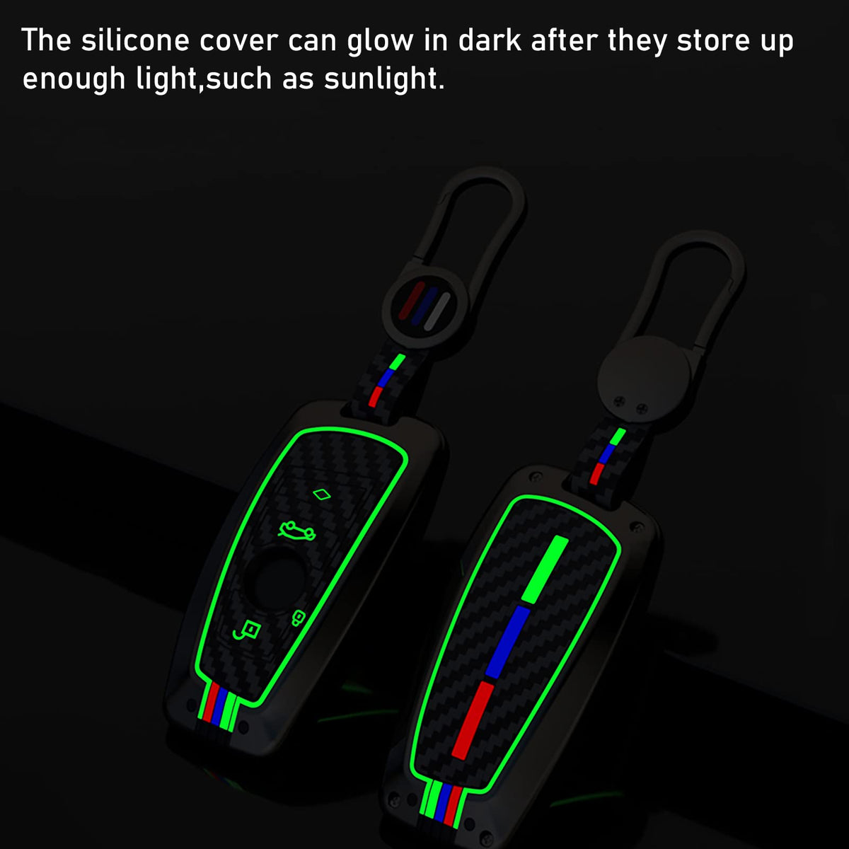 Jaronx glow-in-the-dark silicone illuminated for night-finding ease