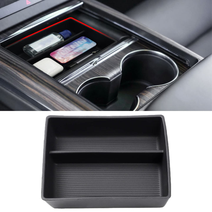 Jaronx front console organizer overhead view showing neat layout and fast access