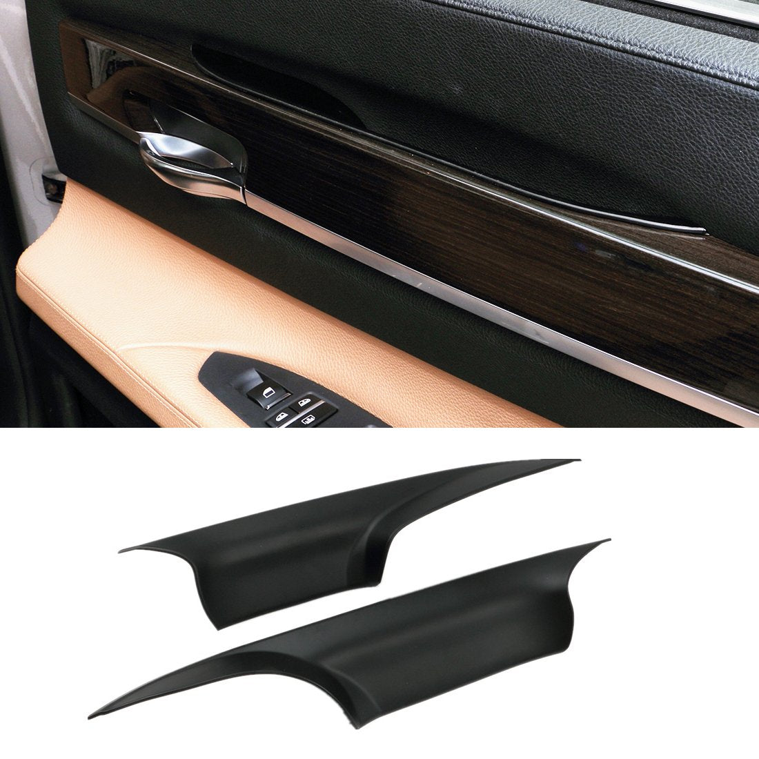 Jaronx packaging showing front door pull covers and instructions, clean upgrade