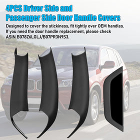 Jaronx driver-side cover installed in BMW X3 interior restoring original look and feel
