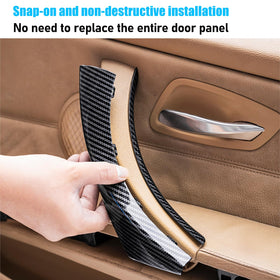 Jaronx installed on right front BMW E90 inner handle, seamless OEM look benefit