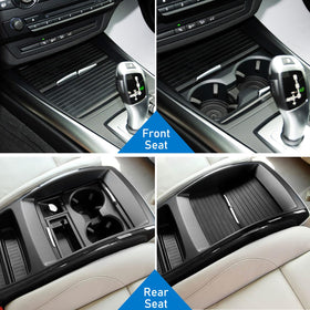 Jaronx installed in BMW X5 cup holder demonstrating restored function and clean look