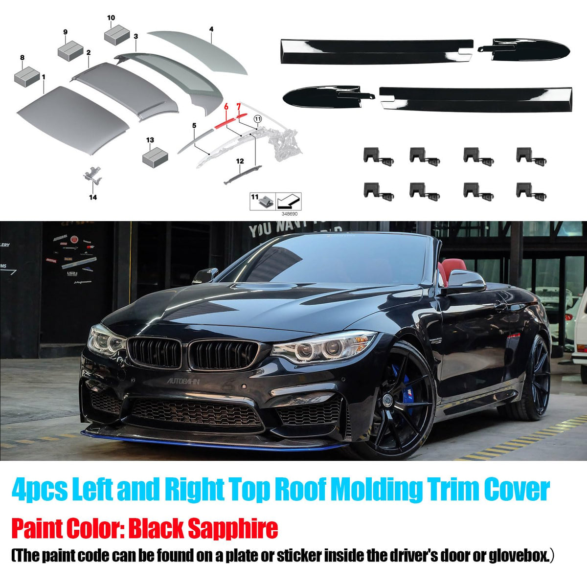 Jaronx installed left hinge cover on BMW E93 restoring factory look