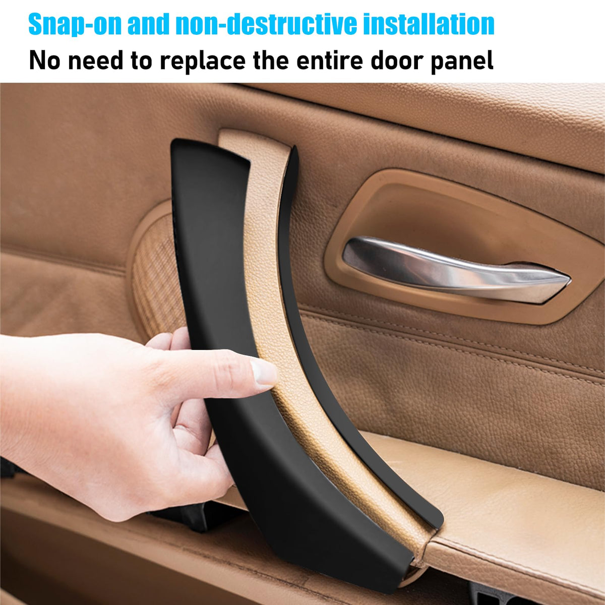 Jaronx installed on BMW front door handle restoring non-sticky feel