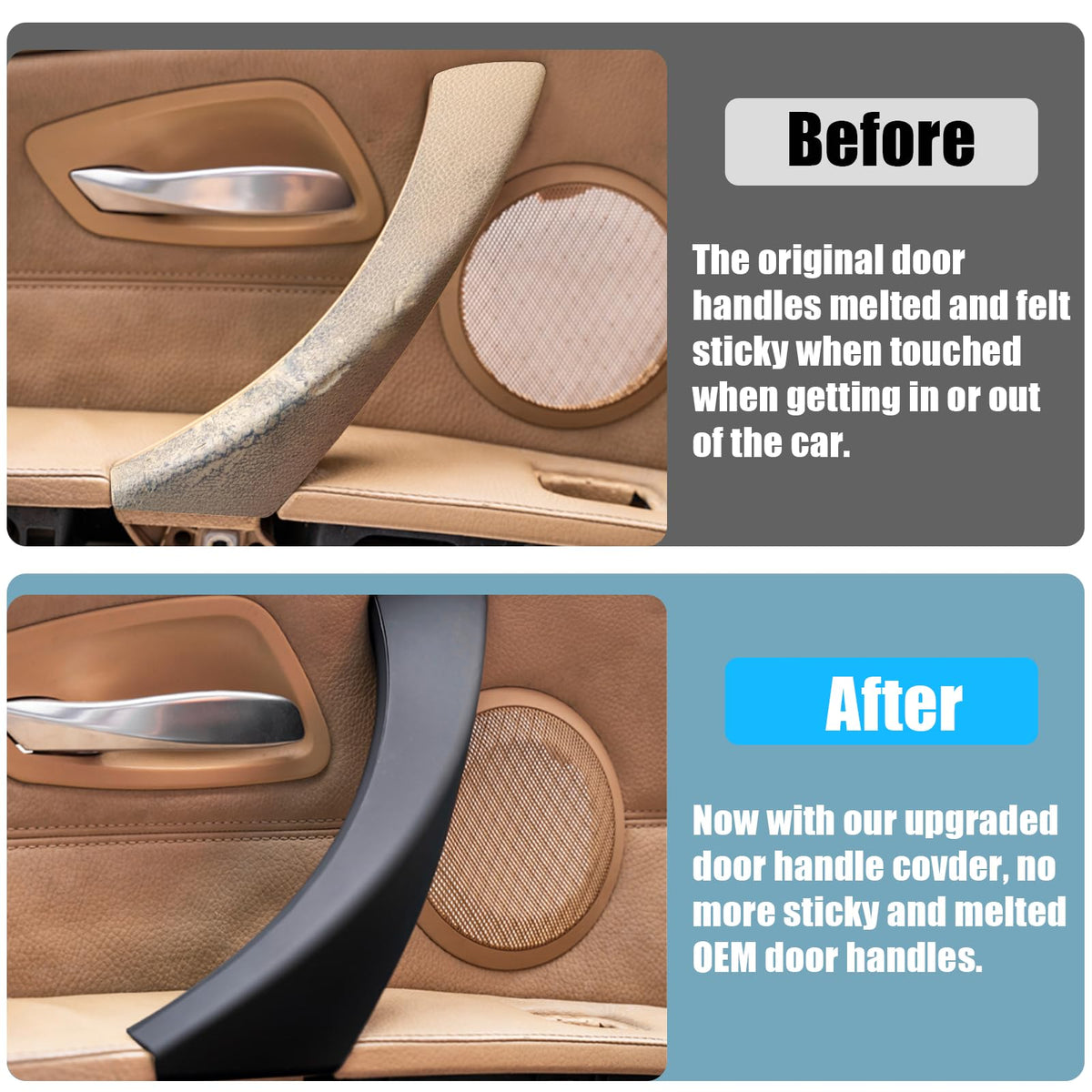 Jaronx installed on BMW rear door handle providing seamless OEM look