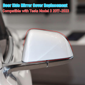 Jaronx left mirror cap installed on Tesla Model 3 demonstrating restored appearance