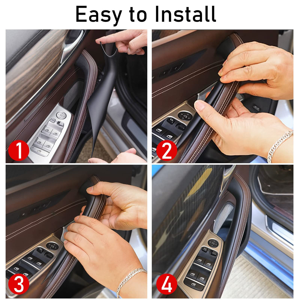 Lifestyle shot of Jaronx covers on BMW 5 Series exterior, improves curb appeal