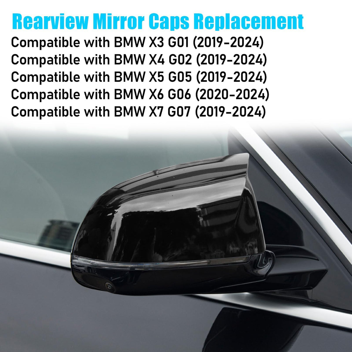 Jaronx left and right mirror covers laid flat showing pair completeness and matching finish