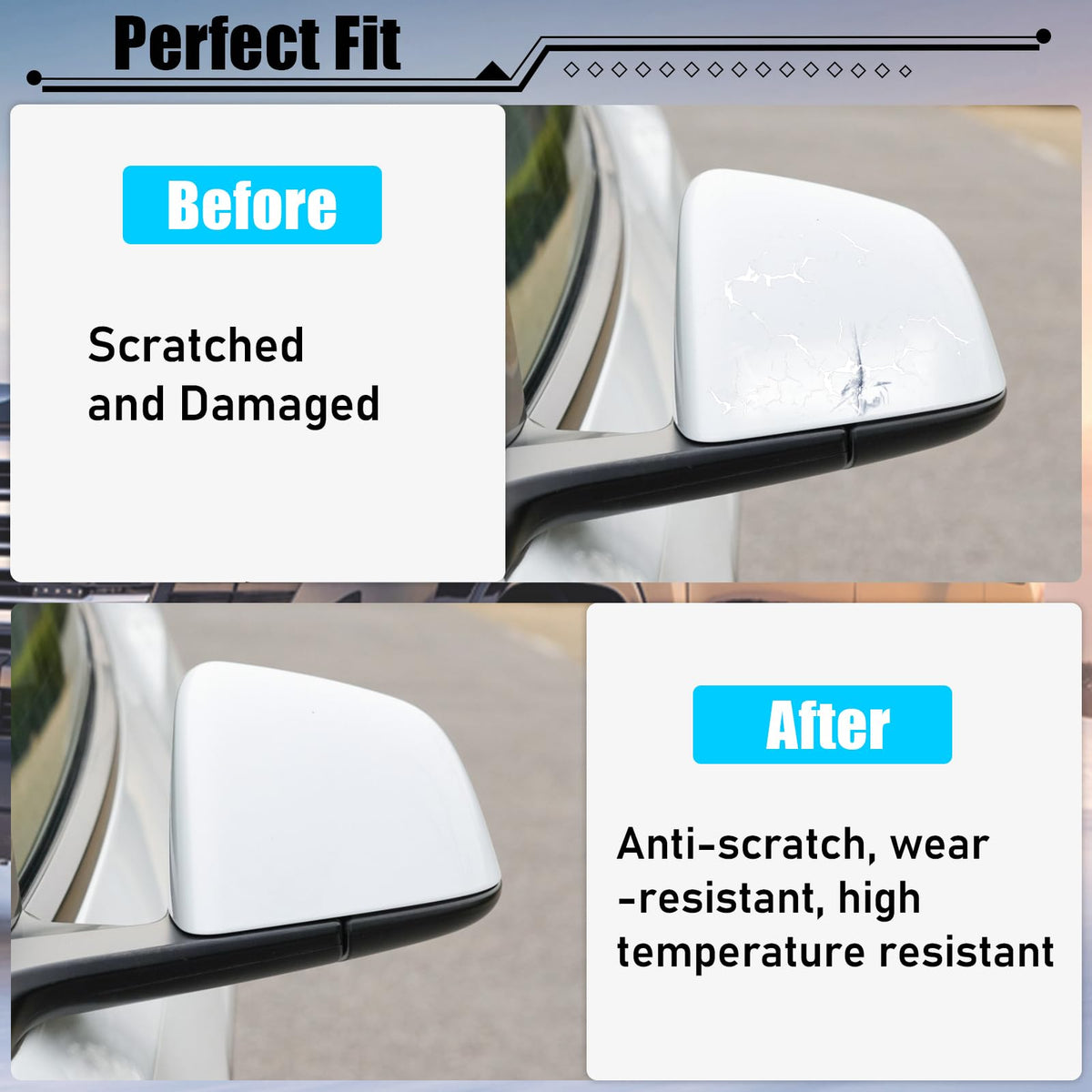 Jaronx pearl white cover close-up highlighting smooth ABS texture and durability benefit