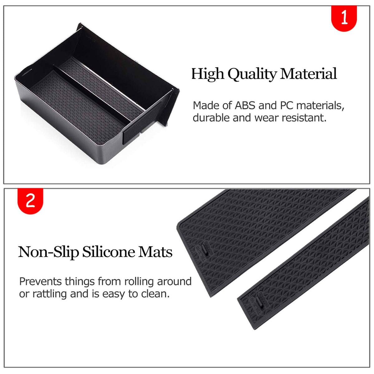 Jaronx silicone anti-slip mats detail preventing items from sliding and rattling