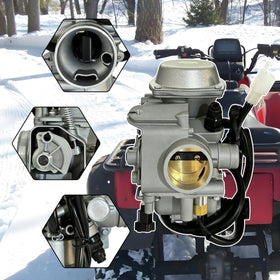 JAVENYIMAN carburetor installed on Honda ATV demonstrating restored throttle response