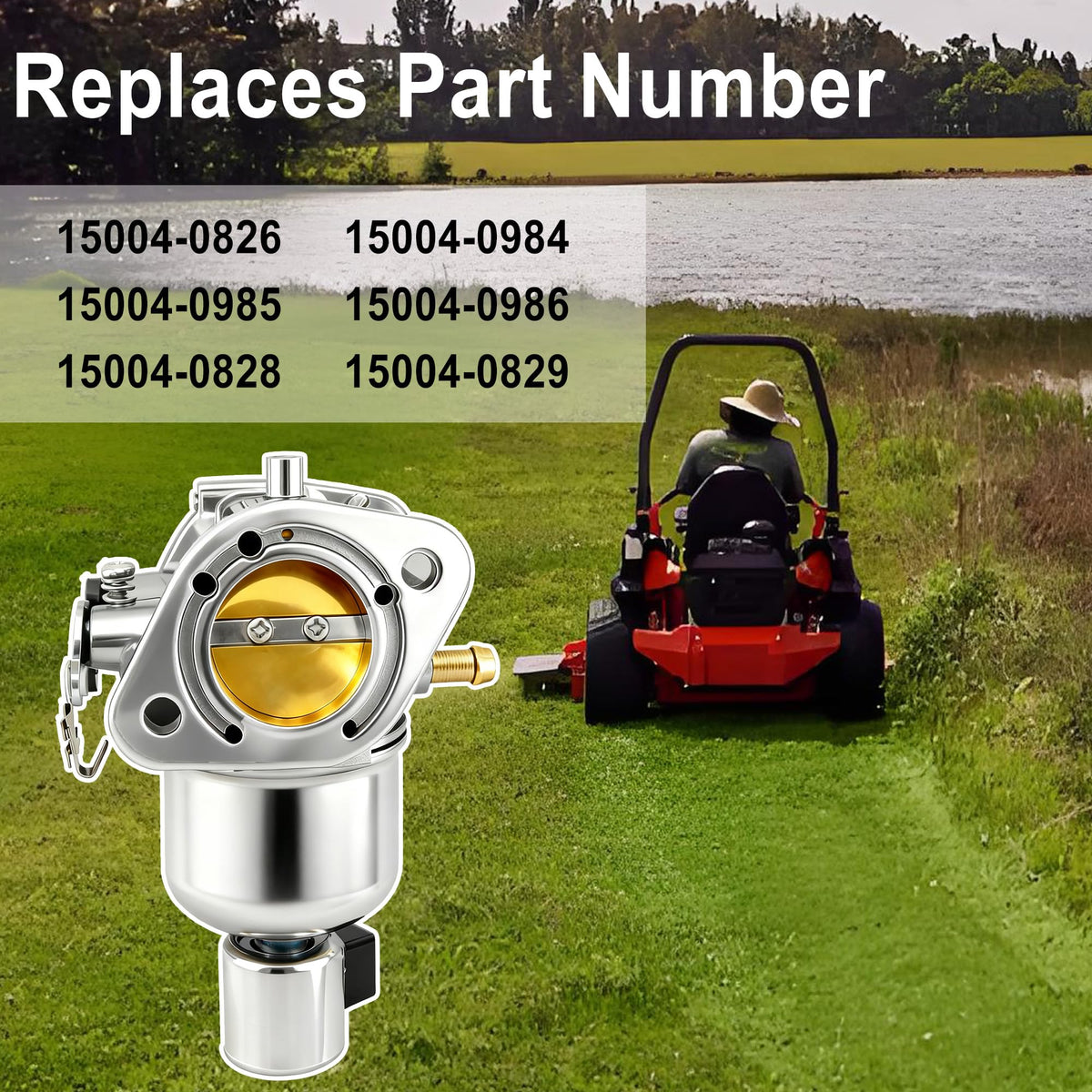 JAVENYIMAN carburetor installed on a Kawasaki mower demonstrating restored engine reliability