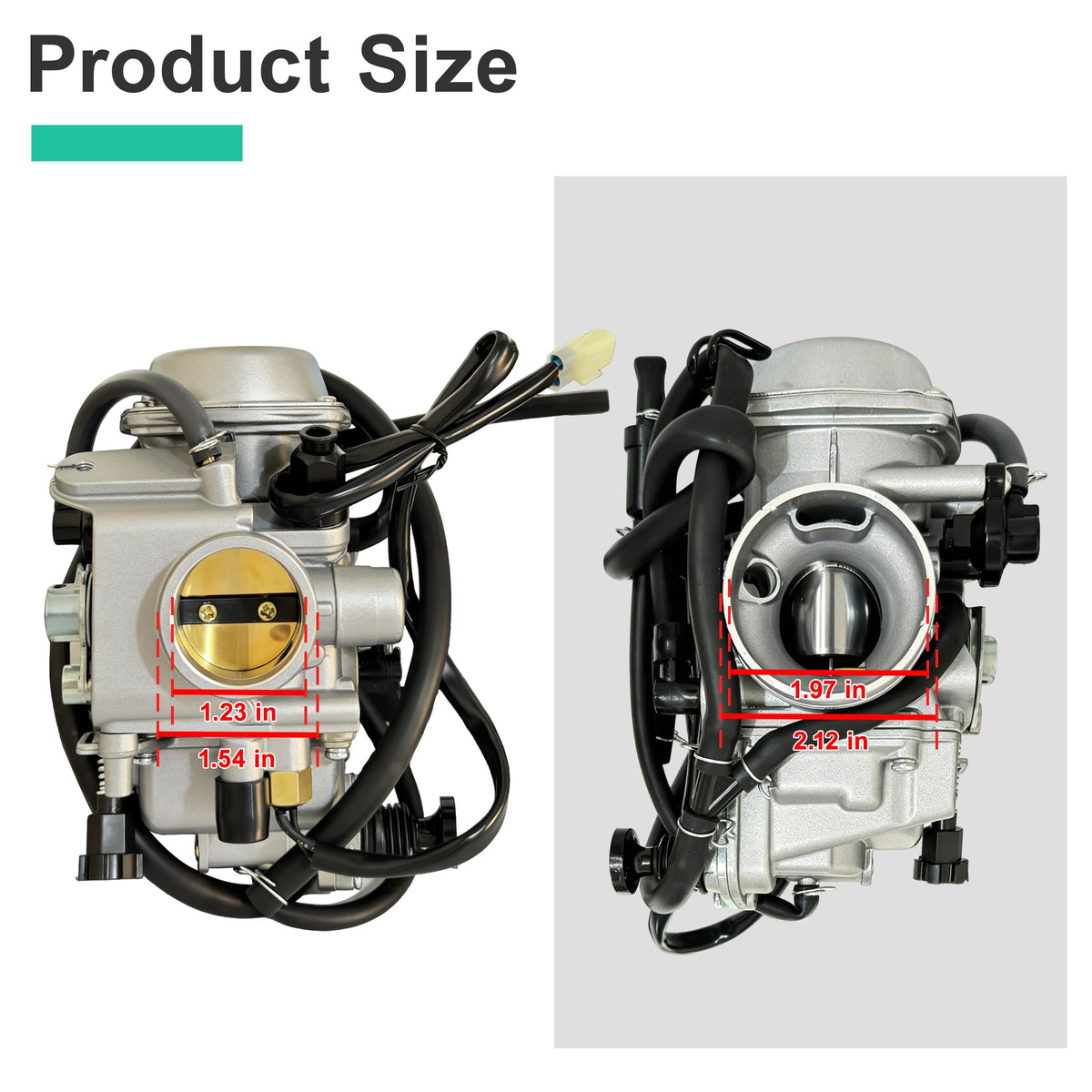 JAVENYIMAN dimensions and measurements graphic helping confirm correct intake and filter sizing