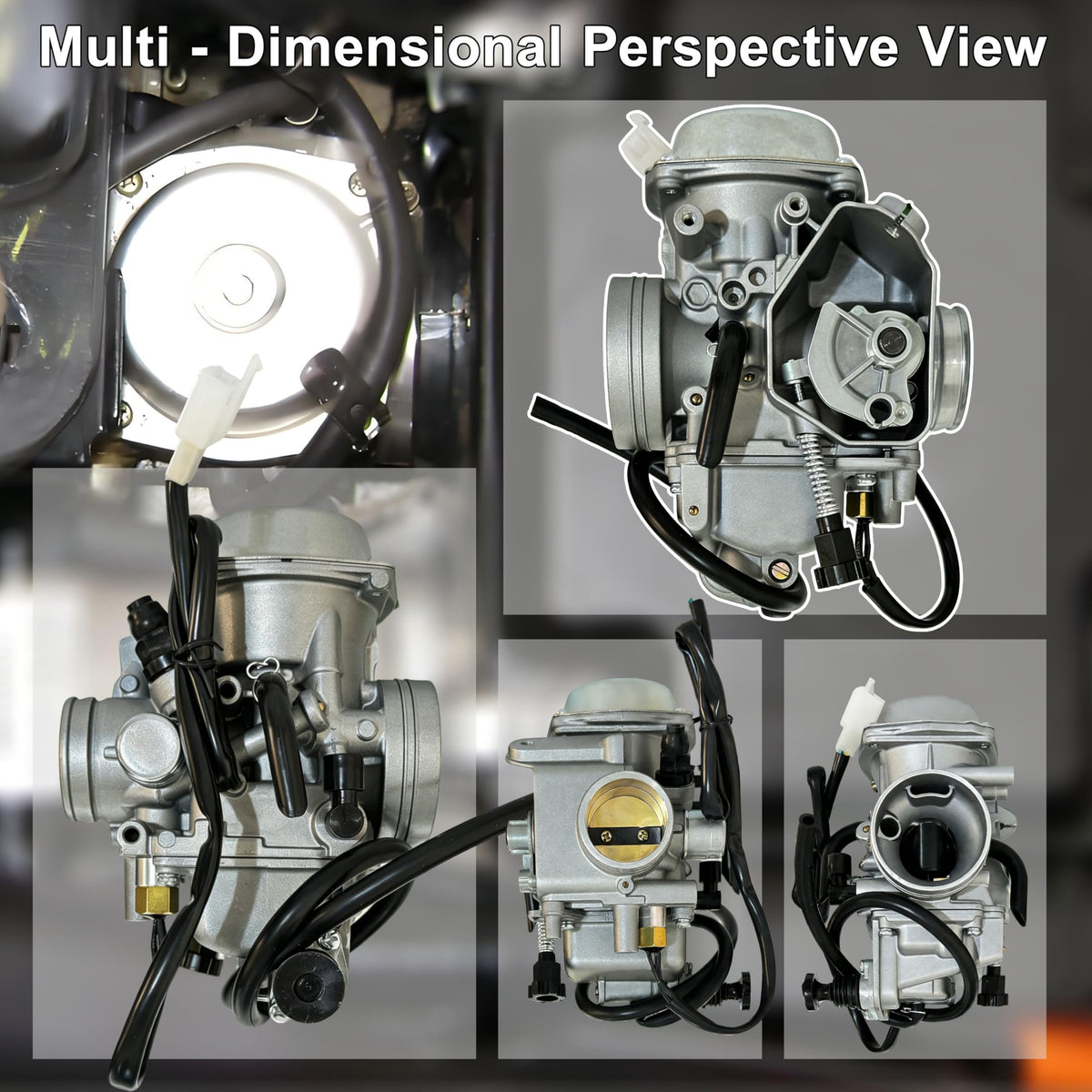 JAVENYIMAN carburetor size comparison with hand showing compact, easy-install benefit