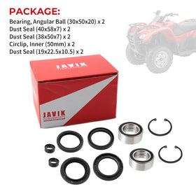 JAVIK kit installed on Honda ATV front wheel showing improved handling