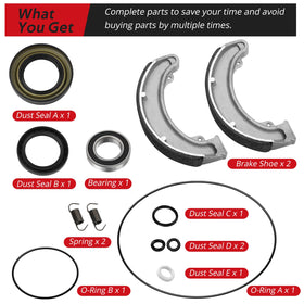 JAVIK kit installed on ATV rear hub demonstrating restored braking reliability