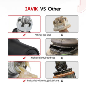 JAVIK ball joint installed on a Can-Am control arm demonstrating restored steering stability benefit