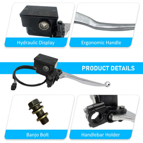 JAVIK banjo bolt and hose connection detail showing 10 mm banjo compatibility