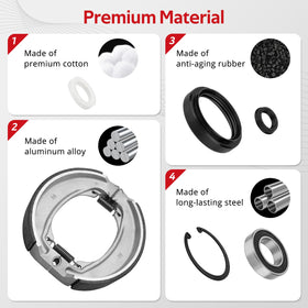 JAVIK bearing and dust seals detail protecting hub from contaminants and wear