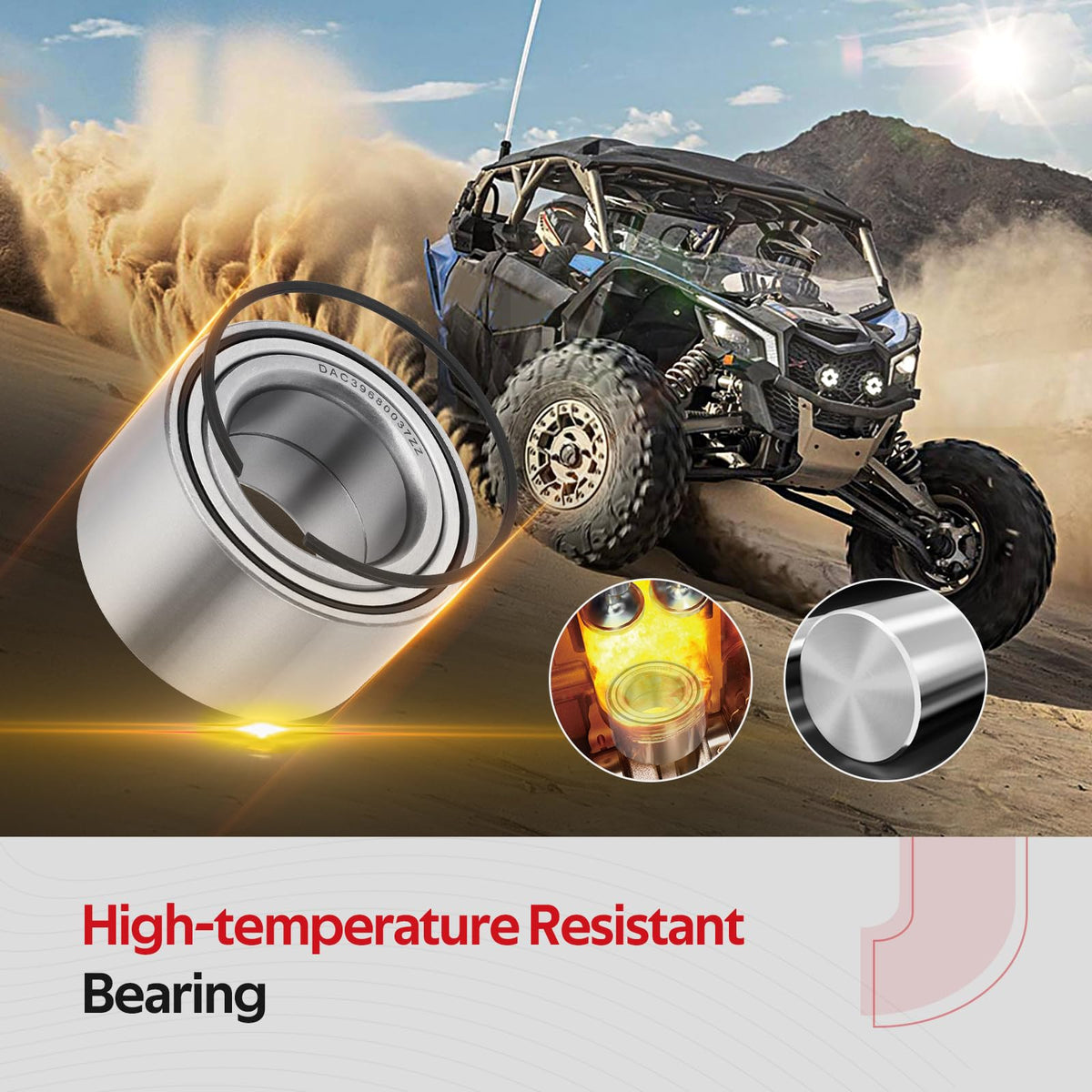 JAVIK bearing installed on Maverick X3 hub demonstrating proper fitment
