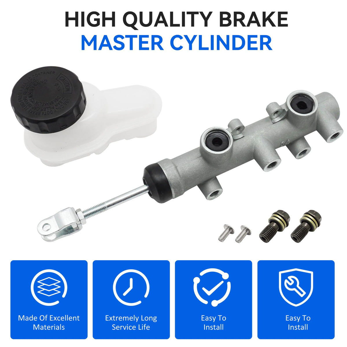 JAVIK brake master cylinder next to ruler showing compact size and scale