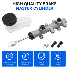 JAVIK brake master cylinder next to ruler showing compact size and scale
