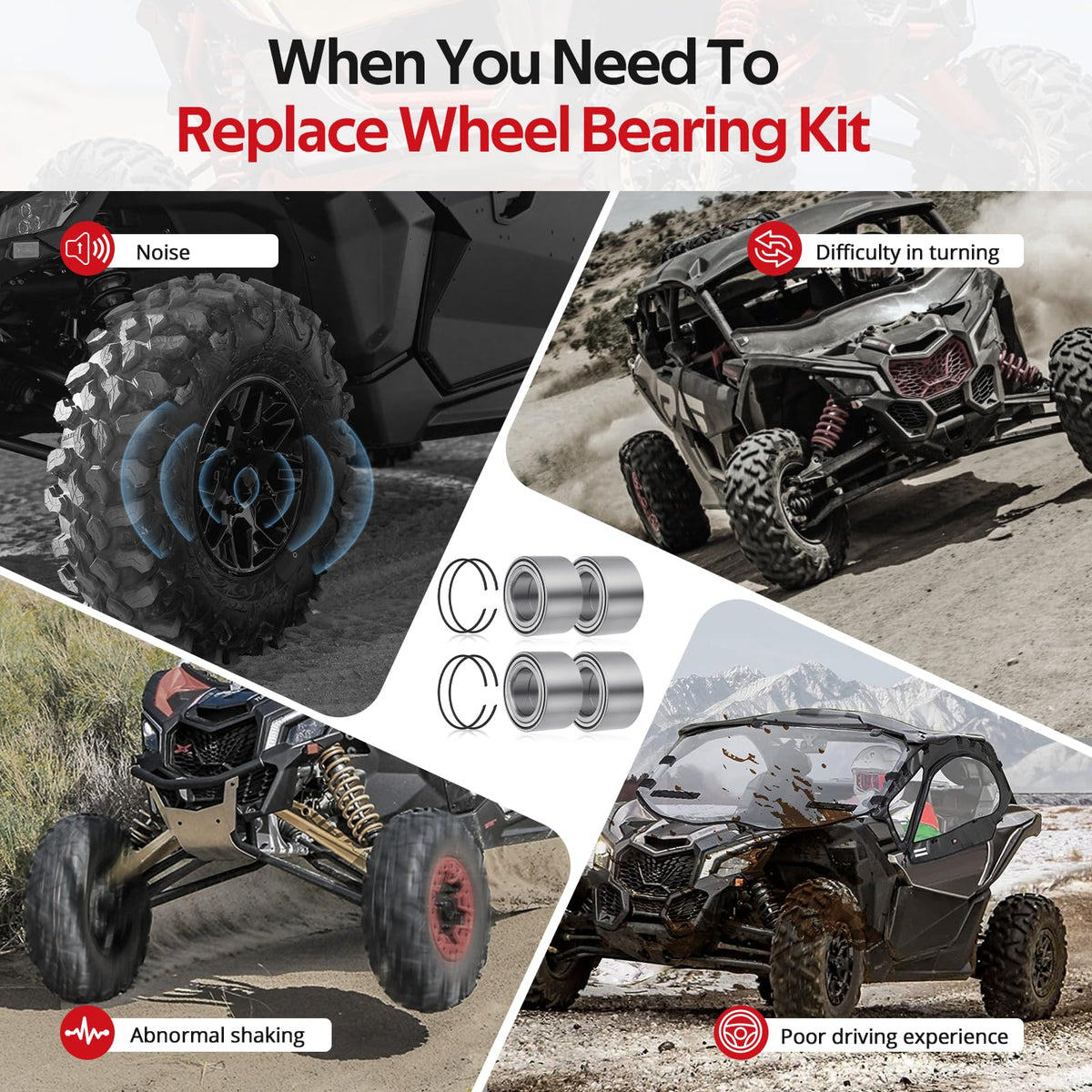 JAVIK circlip and bearing components laid out to simplify installation