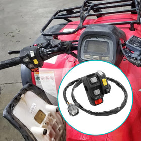 JAVIK lifestyle shot of ATV using switch showing improved control confidence outdoors