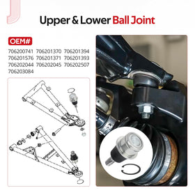 JAVIK included lock nuts split pins and circlips displayed for secure installation benefit