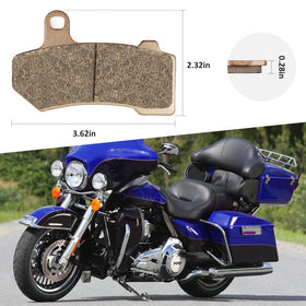 JAVIK pads installed on a Harley front caliper for direct-fit assurance