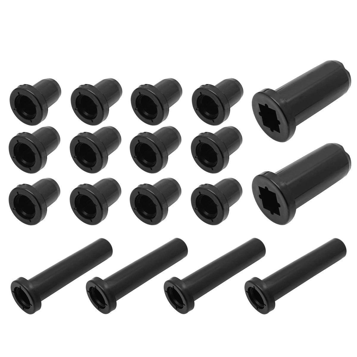 JAVIK full kit laid out with labeled bushings and spacers for easier installation planning