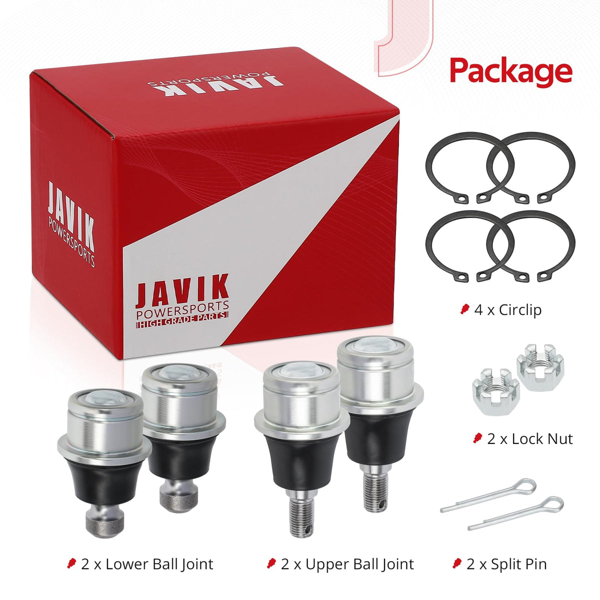 JAVIK-branded ATV riding off-road illustrating kit performance and reliable handling benefit
