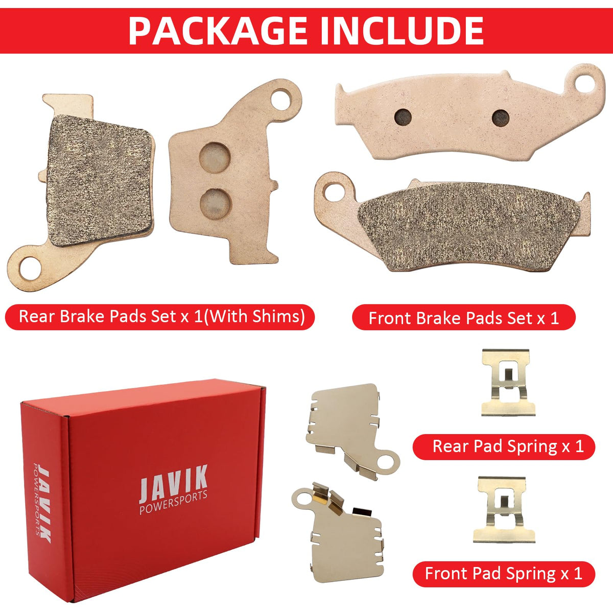 JAVIK pads fitted on motocross bike illustrating strong braking on trail