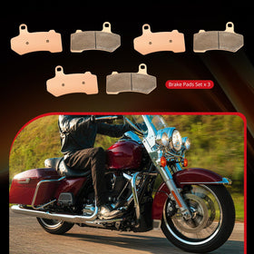 JAVIK pads on touring Harley demonstrating reliable braking performance