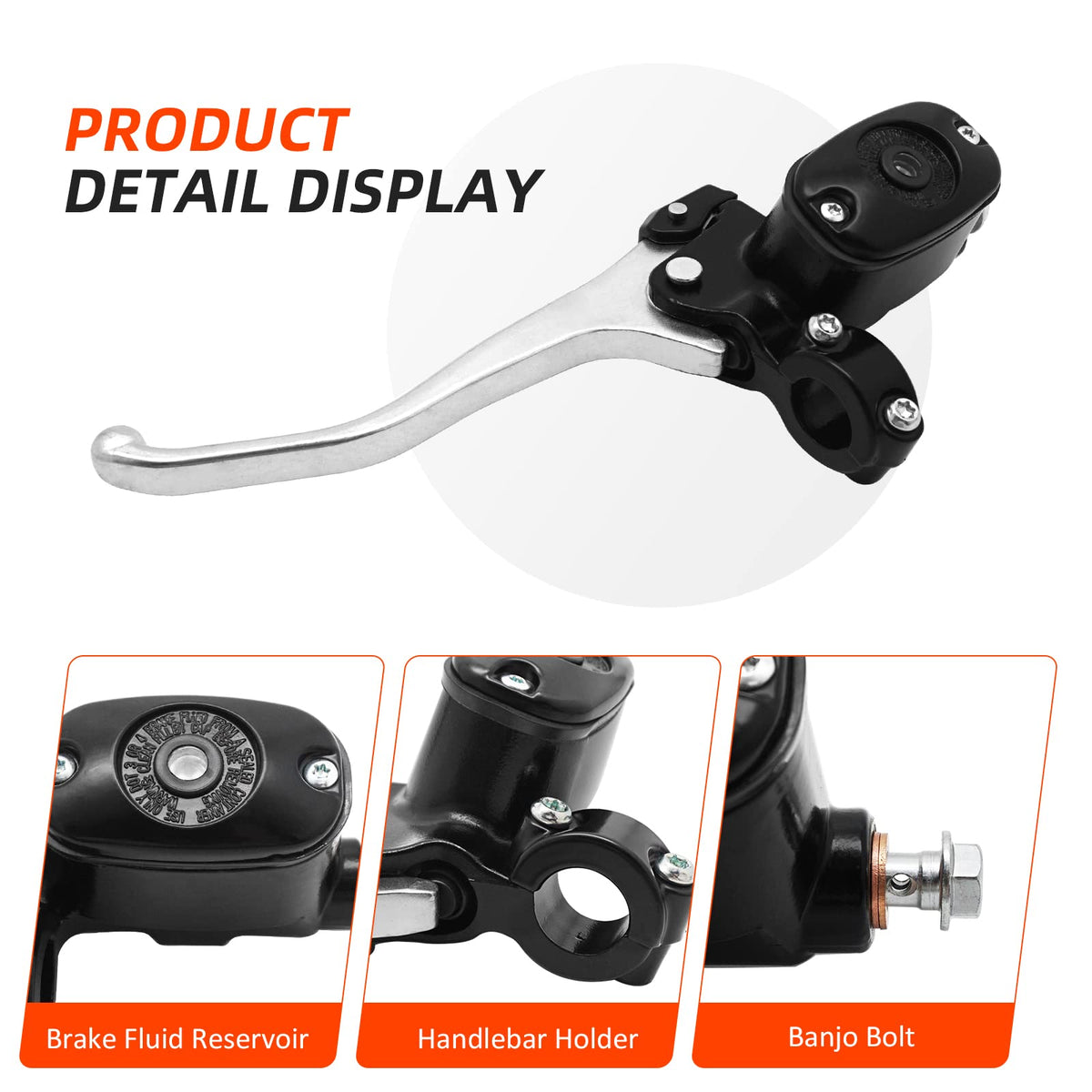 JAVIK master cylinder mounted on ATV front demonstrating correct install and performance