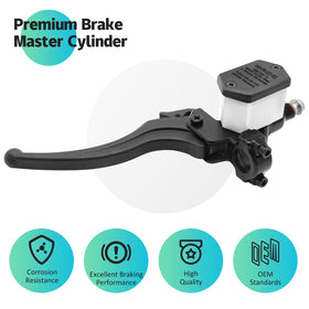 JAVIK master cylinder installed on Polaris ATV front end restoring braking control