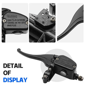 JAVIK master cylinder beside ruler to show dimensions and compatibility benefit