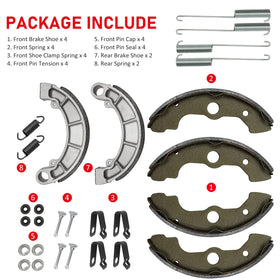 JAVIK boxed brake kit staged beside tools, highlighting convenience for maintenance