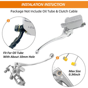 JAVIK packaged components laid out showing included clutch lever and brake assembly