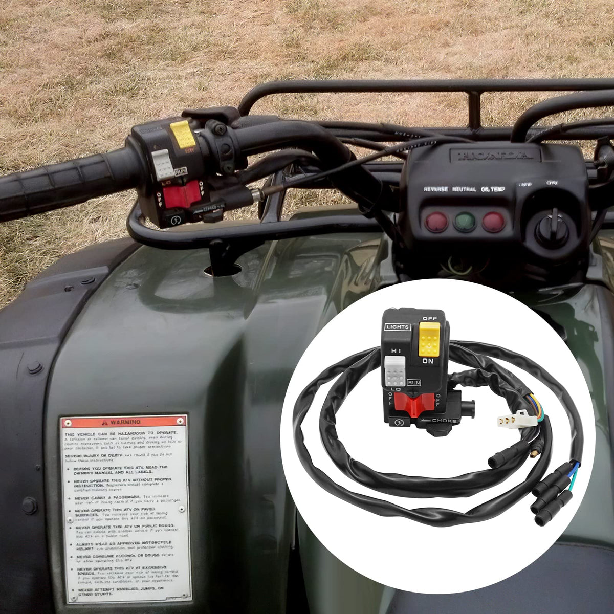 JAVIK packaged control switch with label showing ready-to-install assurance