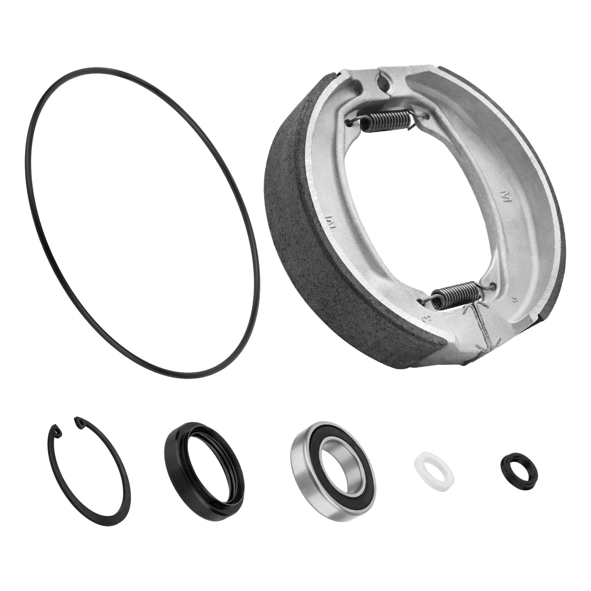 JAVIK kit front view showing complete rear brake components for easy verification