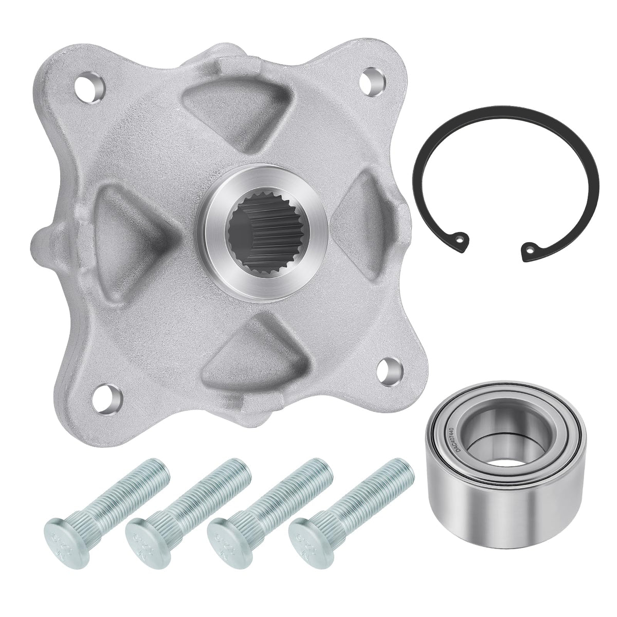 JAVIK rear wheel hub front view showing clean fit and improved stability