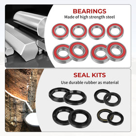 JAVIK seals and O-rings neatly arranged, highlighting reliable contamination protection