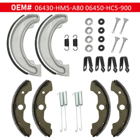 JAVIK brake shoes next to ruler showing size and fitment clarity benefit