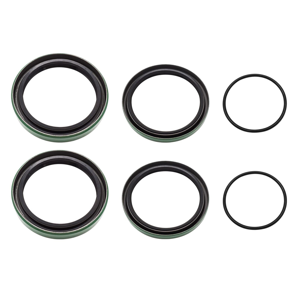 JAVIK hub seals and O-rings arranged to show included parts and leak-prevention benefit
