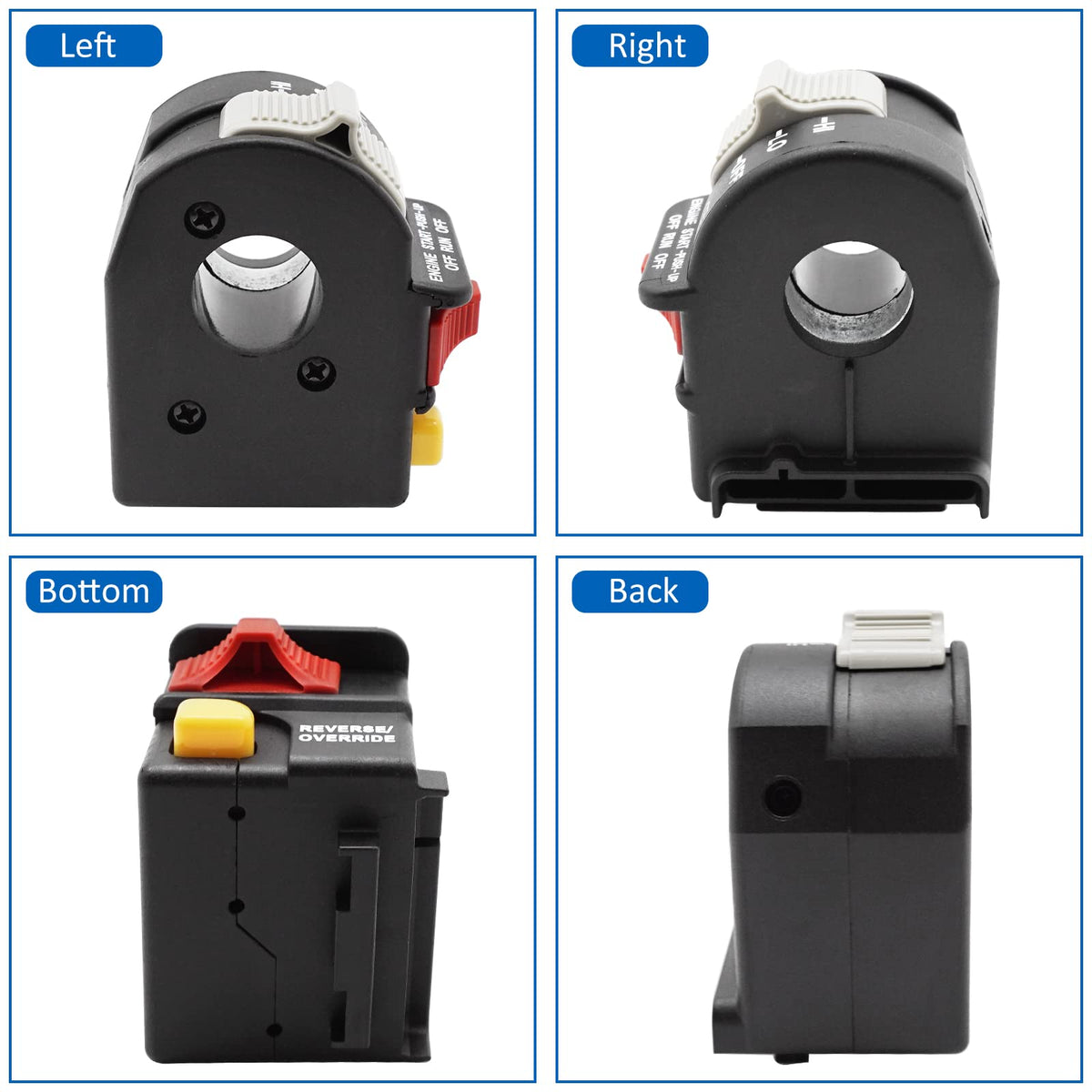 JAVIK switch next to ruler showing compact size for correct fitment verification