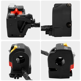 JAVIK switch next to hand for size scale showing compact ergonomic benefit