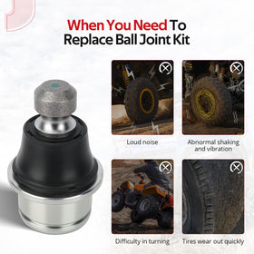 JAVIK ball joint next to ruler for scale showing correct sizing and fitment confidence benefit