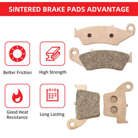 JAVIK brake pads next to ruler showing scale for accurate fit confirmation